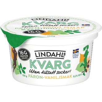 Lindahls rahka 150g vanilja-päärynä kalorit ja ravintosisältö