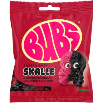 BUBS Raspberry Salty Licorice SKALLE makeinen 155g kalorit ja ravintosisältö