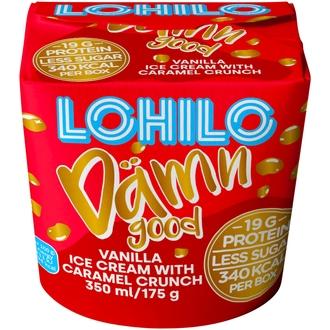 LOHILO Dämn Good proteiinijäätelö 350ml kalorit ja ravintosisältö