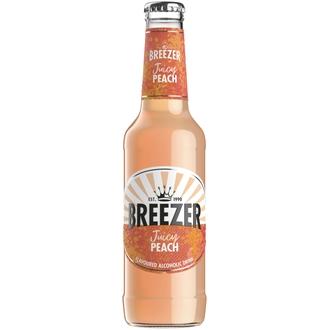 Breezer Persikka maustettu alkoholijuoma 4 % lasipullo 0,275 L kalorit ja ravintosisältö