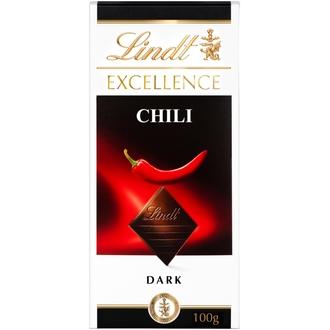 Lindt Excellence Chili tumma suklaalevy 100g kalorit ja ravintosisältö - 538 kcal