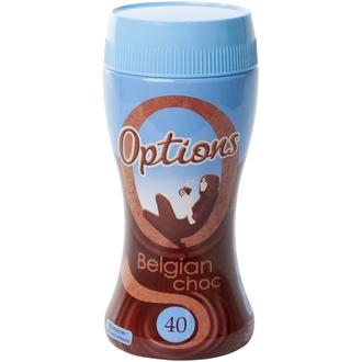 Options 220g Belgian Choc kaakaojuomajauhe kalorit ja ravintosisältö - 365 kcal