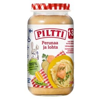 Piltti Taapero 250g Perunaa ja lohta lastenateria 1-3v kalorit ja ravintosisältö