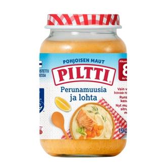 Piltti Pohjoisen maut 200g Perunamuusia ja lohta lastenateria 8kk kalorit ja ravintosisältö