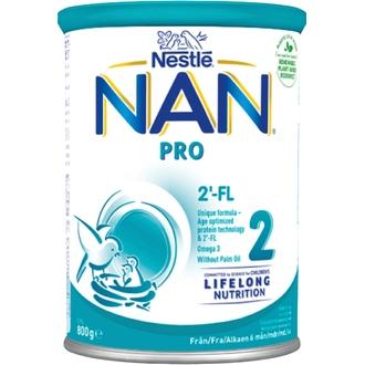 Nestlé Nan 800G Pro 2 Maitopohjainen Vieroitusvalmiste kalorit ja ravintosisältö