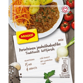 Maggi Mix Perinteinen jauhelihakastike ateria-ainekset 42g kalorit ja ravintosisältö