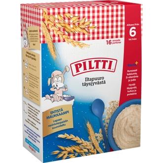 Piltti 2X240g Iltapuuro Täysjyvästä Puurojauhe 6Kk kalorit ja ravintosisältö