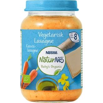 Nestlé Naturnes 190G Luomu Kasvislasagne Lastenateria 8Kk kalorit ja ravintosisältö