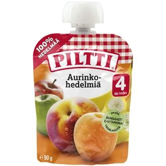 Piltti 90G Aurinkohedelmiä Hedelmäsose 4Kk Annospussi kalorit ja ravintosisältö - 72 kcal