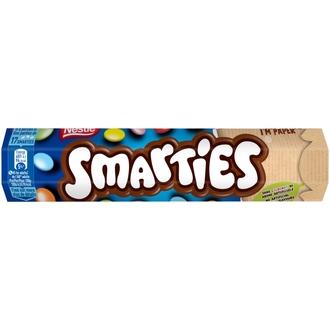 Nestlé Smarties 130g sokerikuorrutettuja maitosuklaarakeita kalorit ja ravintosisältö - 470 kcal