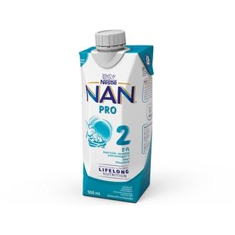 Nestlé Nan 500Ml Pro 2 Maitopohjainen Käyttövalmis Vierotusvalmiste kalorit ja ravintosisältö