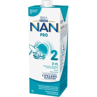 Nestlé Nan 1000Ml Pro 2 Käyttövalmis Maitopohjainen Vierotusvalmiste kalorit ja ravintosisältö