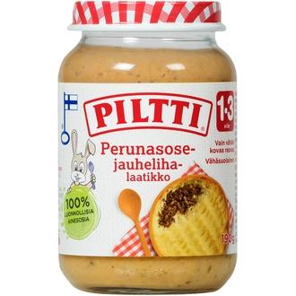 Piltti 190G Perunasosejauhelihalaatikko Lastenateria 1-3V kalorit ja ravintosisältö