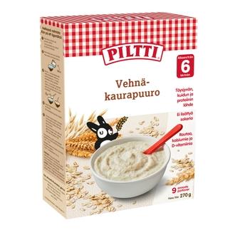 Piltti 270G Kaurapuuro Täysjyvästä Puurojauhe 5Kk kalorit ja ravintosisältö - 424 kcal