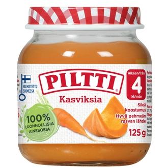 Piltti 125G Kasviksia Lastenateria 4Kk kalorit ja ravintosisältö - 49 kcal