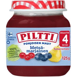 Piltti 125G Pohjoisen Maut Metsämarjainen Marja- Ja Hedelmäsose 4Kk kalorit ja ravintosisältö