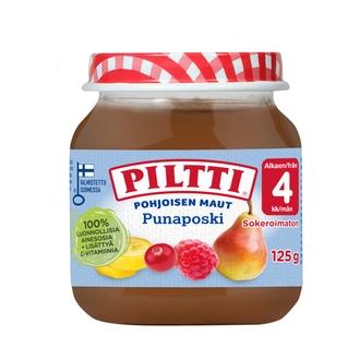 Piltti 125G Pohjoisen Maut Punaposki Marja- Ja Hedelmäsose 4Kk kalorit ja ravintosisältö - 56 kcal