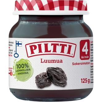 Piltti 125G Luumua Hedelmäsose 4Kk kalorit ja ravintosisältö