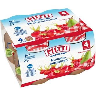 4Xpiltti 4X125g Pohjoisen Maut Ruusunmarjainen Marja- Ja Hedelmäsose 4Kk