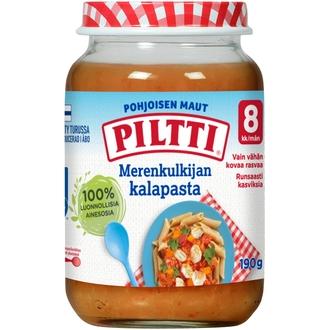 Piltti Pohjoisen Maut 190G Merenkulkijan Kalapasta Lastenateria 8Kk kalorit ja ravintosisältö