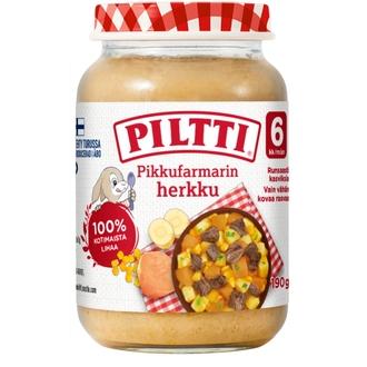 Piltti 190G Pikkufarmarin Herkku Lastenateria 6Kk kalorit ja ravintosisältö