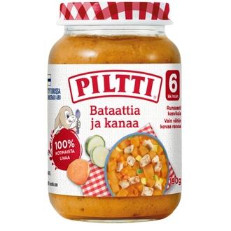 Piltti 190G Bataattia Ja Kanaa Lastenateria 6Kk kalorit ja ravintosisältö