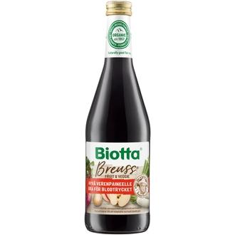 Biotta Breuss Fruit&Veggie 500ml luomu vihannes-hedelmämehu kalorit ja ravintosisältö - 41 kcal