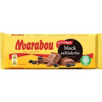 Marabou Black saltlakrits 100g suklaalevy kalorit ja ravintosisältö