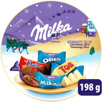 Milka & Friends Xmas box konvehti 198g kalorit ja ravintosisältö - 544 kcal