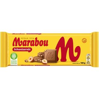 Marabou Schweizernöt suklaalevy 160g kalorit ja ravintosisältö - 564 kcal