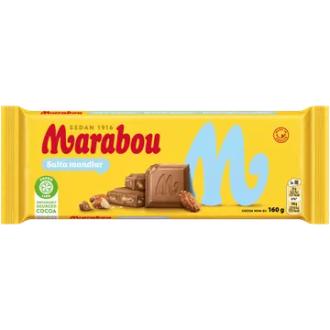 Marabou Salta Mandlar  suklaalevy 160g kalorit ja ravintosisältö - 553 kcal