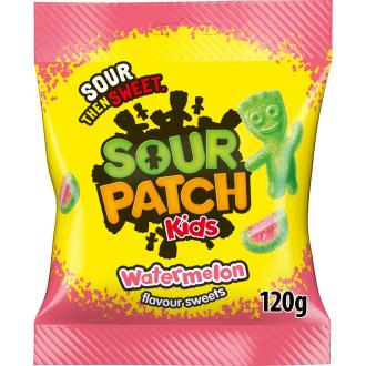 Sour Patch Kids Watermelon 120g kalorit ja ravintosisältö - 360 kcal