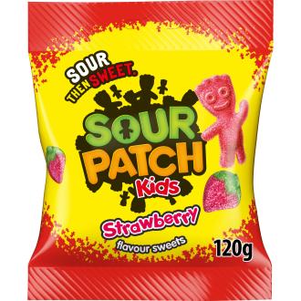 Sour Patch Kids Strawberry 120g kalorit ja ravintosisältö - 363 kcal