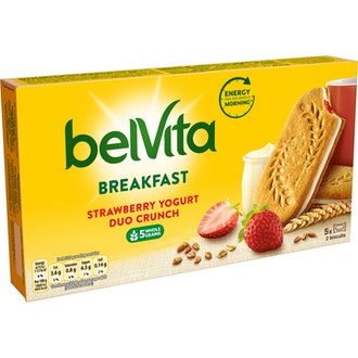 Belvita Stawberry yogurt välipalakeksi 253g kalorit ja ravintosisältö