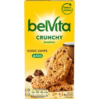 Belvita Crunchy Choc Chips Välipalakeksi 300G kalorit ja ravintosisältö