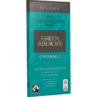 Green&Blacks 90g Organic Sea Salt kalorit ja ravintosisältö
