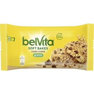 Belvita 50G Soft Bakes Choco Chips Välipalakeksi 50G kalorit ja ravintosisältö - 400 kcal