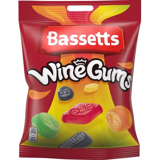 Bassetts WineGums 190g kalorit ja ravintosisältö