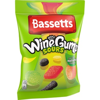 Bassetts WineGums Sours 190g kalorit ja ravintosisältö