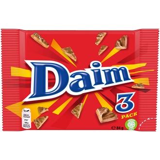 Daim 3-pack suklaapatukka 84g (3x28g) kalorit ja ravintosisältö