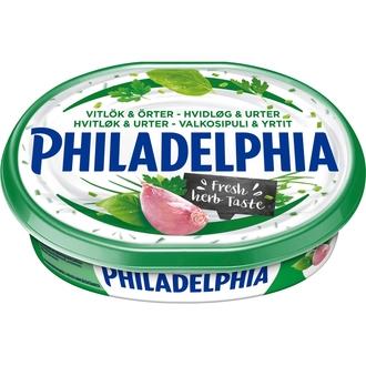 Philadelphia Valkosipuli & yrtit tuorejuusto 200g kalorit ja ravintosisältö - 216 kcal