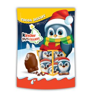 Kinder Mini Friends Biscuit Joulu suklaamakeispussi 122g kalorit ja ravintosisältö - 564 kcal