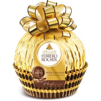 Ferrero Grand Rocher maitosuklaakonvehdit hasselpähkinällä 125g kalorit ja ravintosisältö - 625 kcal