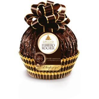 Ferrero Grand Rocher Dark tummasuklaakonvehdit hasselpähkinällä 125g kalorit ja ravintosisältö - 581 kcal