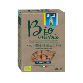 De Cecco Bio Integrale Mezze Maniche Rigate Luomu täysjyväpasta 500g kalorit ja ravintosisältö - 348 kcal