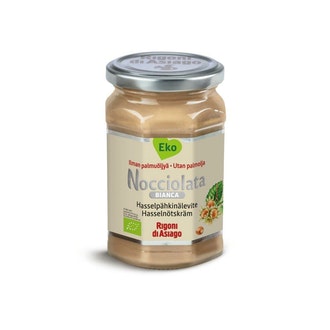 Nocciolata Vaalea Luomu Hasselpähkinälevite 270g kalorit ja ravintosisältö