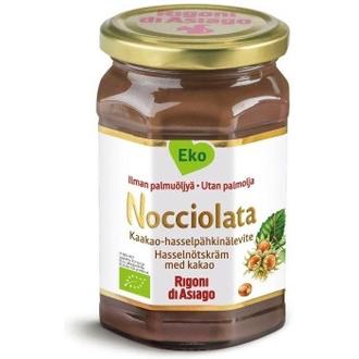 Nocciolata Luomu Kaakao-hasselpähkinälevite 270g kalorit ja ravintosisältö