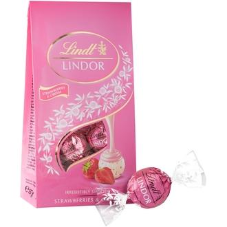 Lindt Lindor Mansikka & Kerma täyte valkosuklaakuula 137g kalorit ja ravintosisältö - 630 kcal