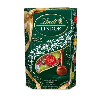 Lindt Lindor valikoima suklaakuulia pehmeällä täytteellä 337g kalorit ja ravintosisältö - 629 kcal