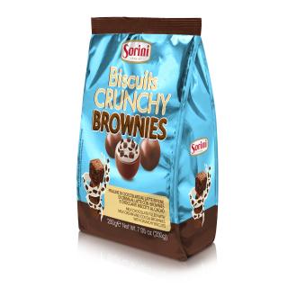 Sorini Biscuits Crunchy Brownies suklaakonvehdit 200g kalorit ja ravintosisältö - 543 kcal